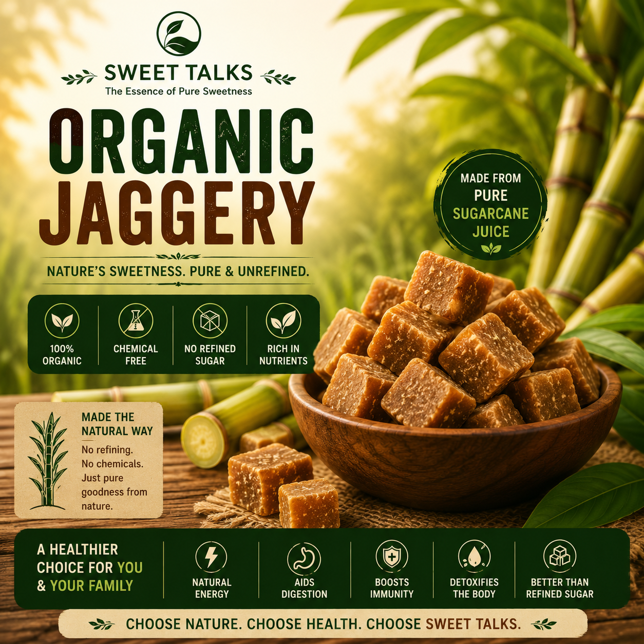 Organic Jaggery - Marab Exports I Sweet Talks