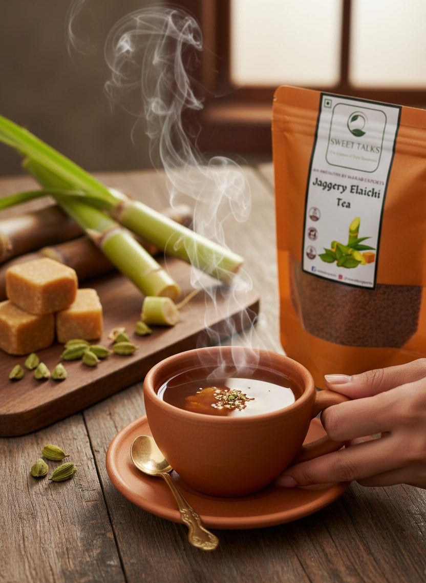 Jaggery Elaichi Tea - Marab Exports I Sweet Talks