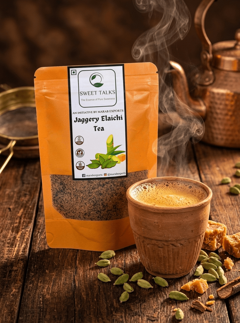 Jaggery Elaichi Tea - Marab Exports I Sweet Talks