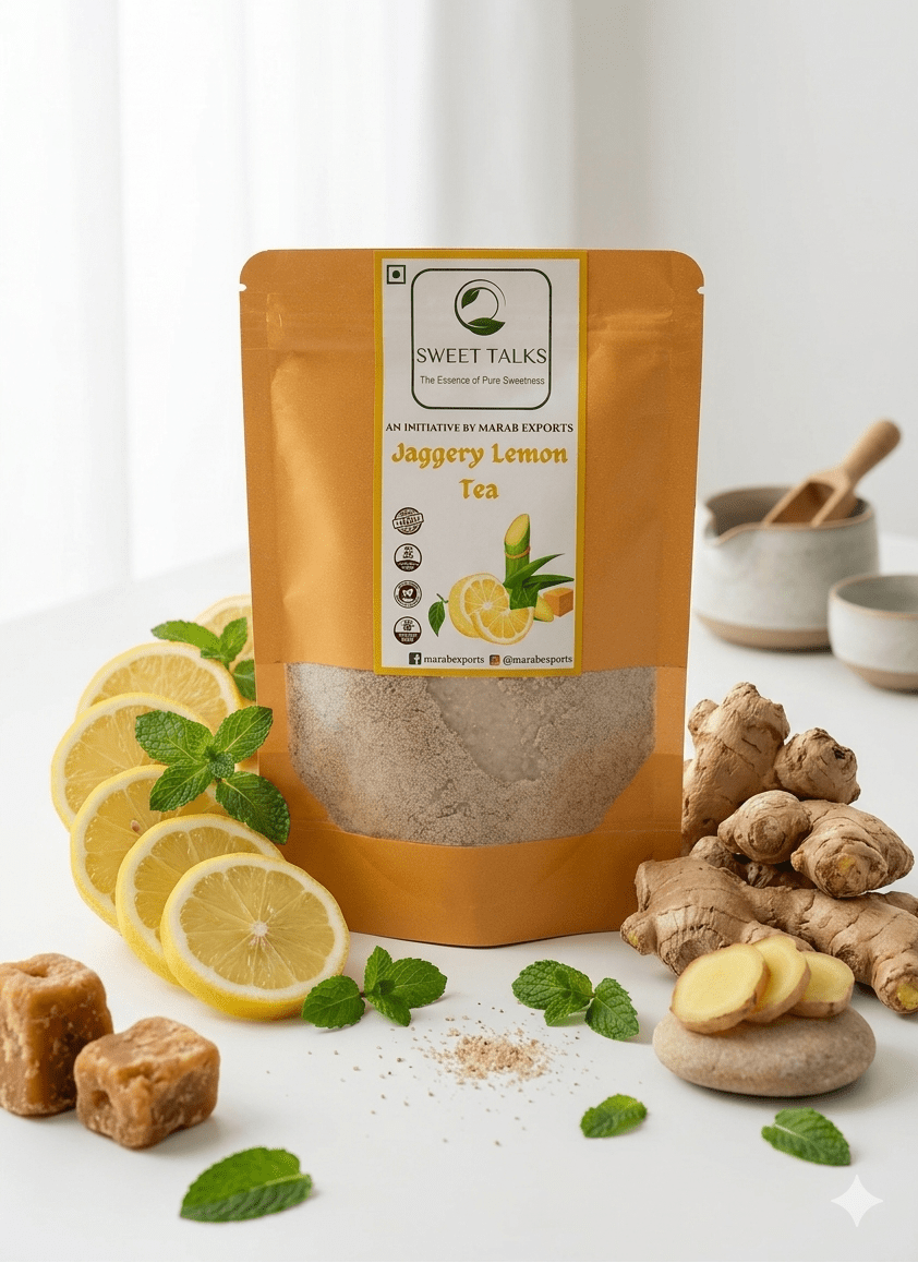 Jaggery Lemon Tea - Marab Exports I Sweet Talks